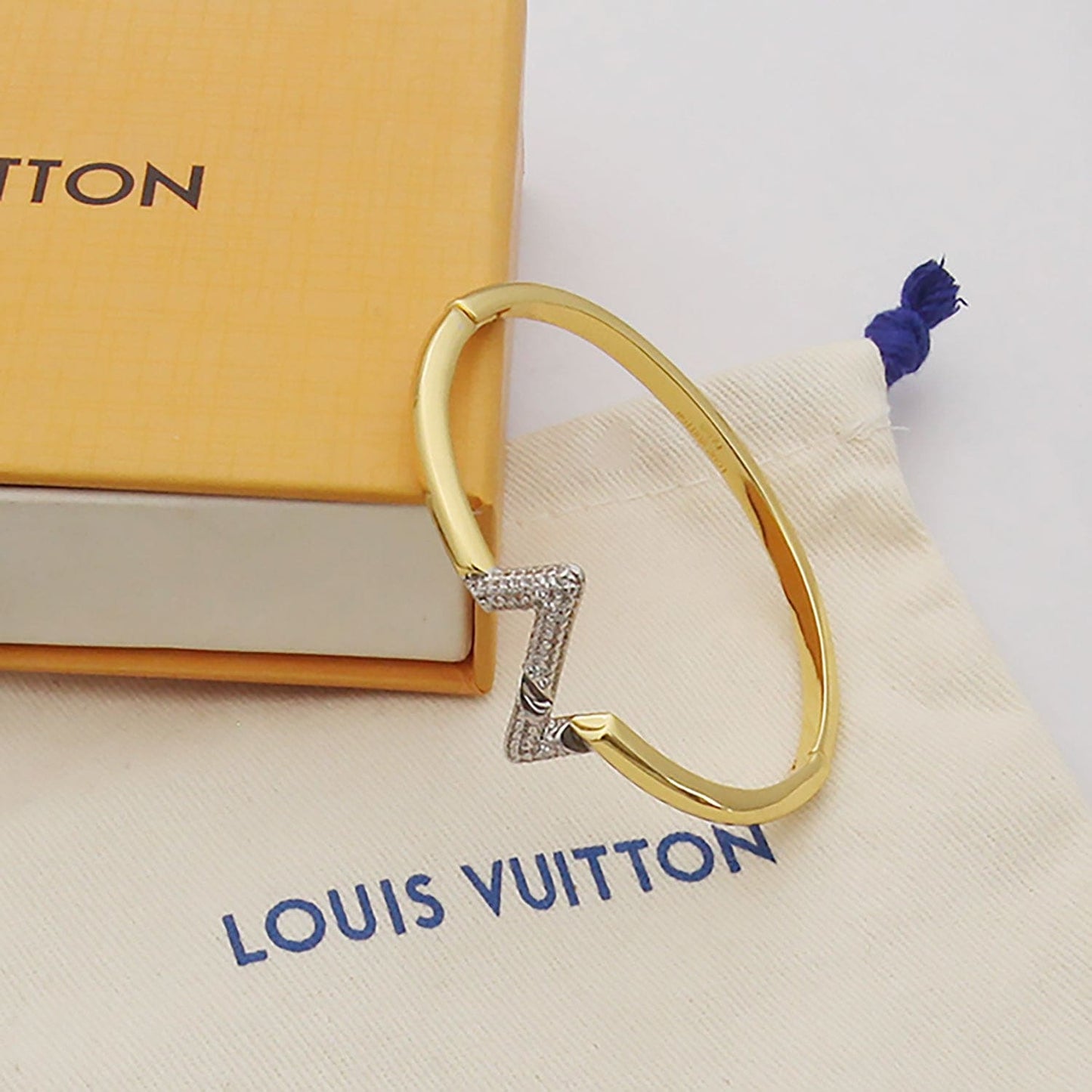 Louis Vuitton Volt Upside Down 18K Gold Bracelet