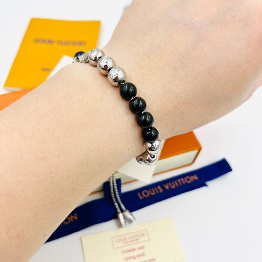 Louis Vuitton Monogram Beads 18K Gold Bracelet
