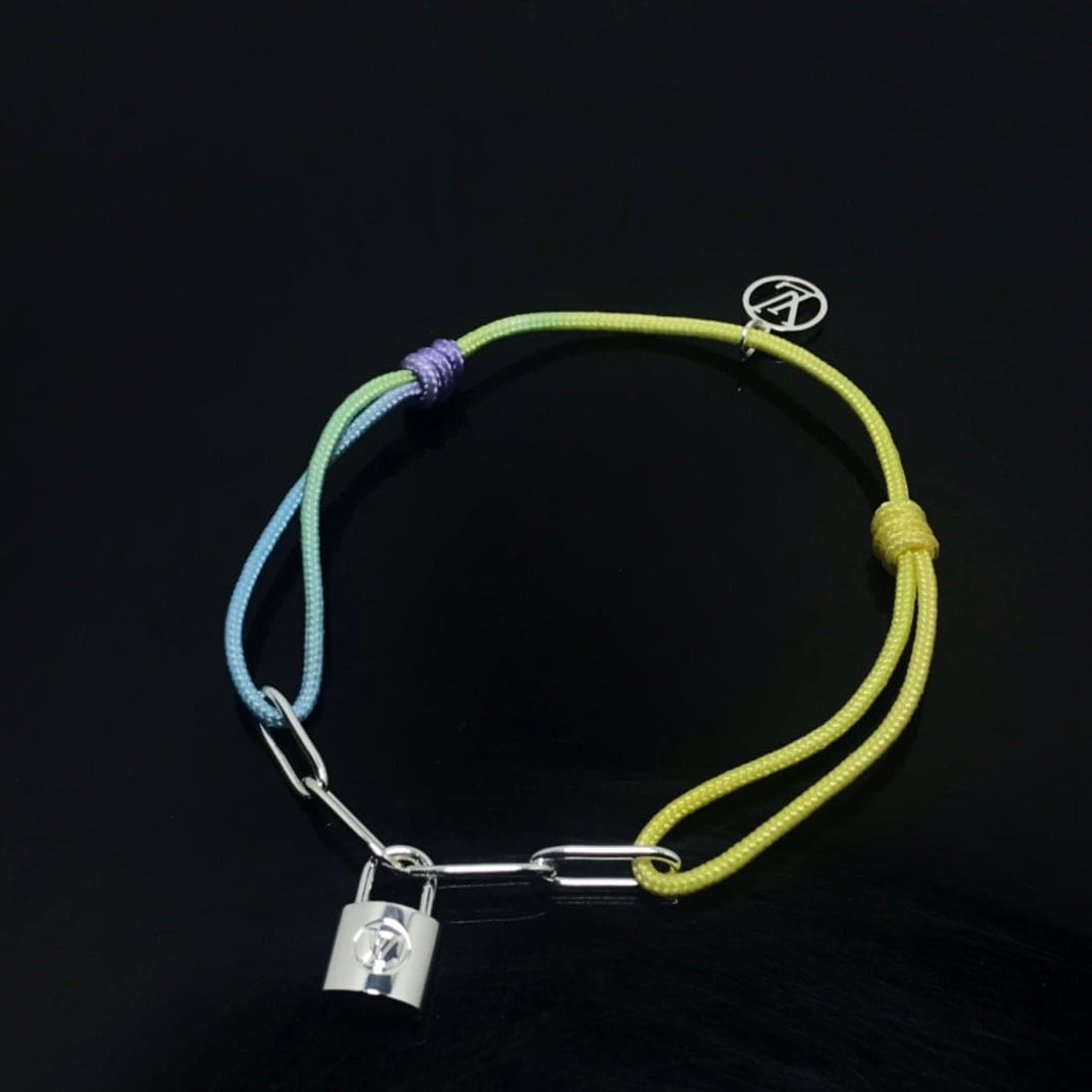 Louis Vuitton Silver Lockit X Virgil Abloh Rainbow 18K Gold Bracelet