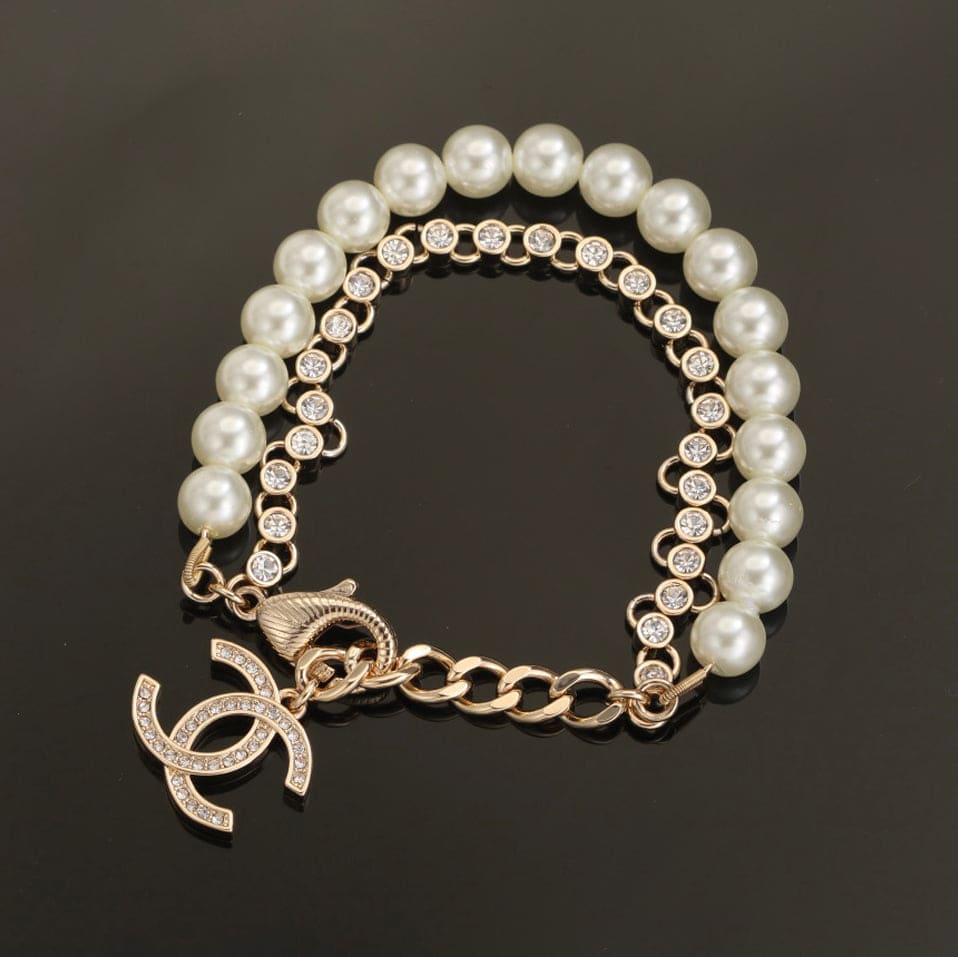 Chanel Pearls Chain 18K Gold Bracelet