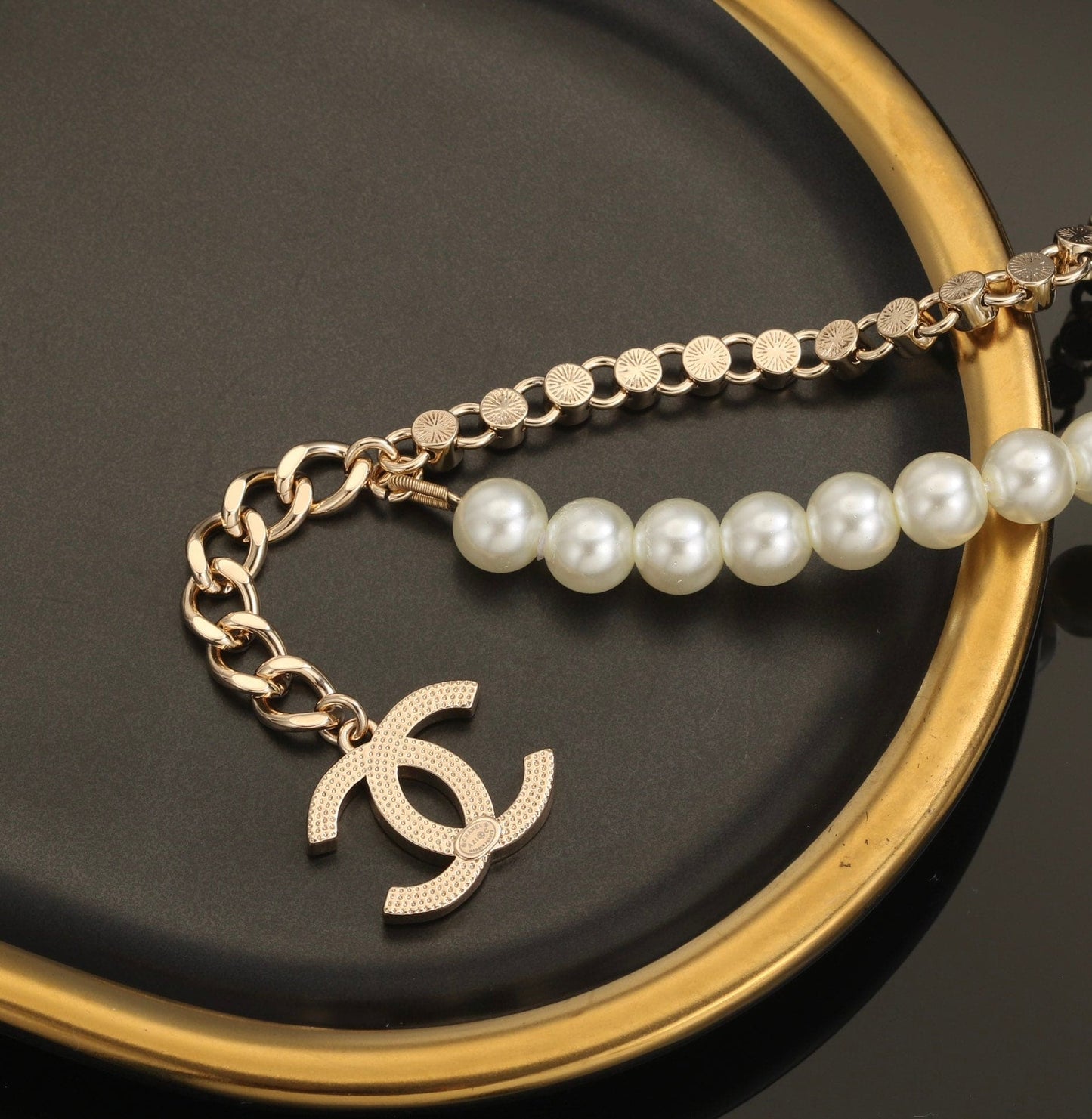 Chanel Pearls Chain 18K Gold Bracelet