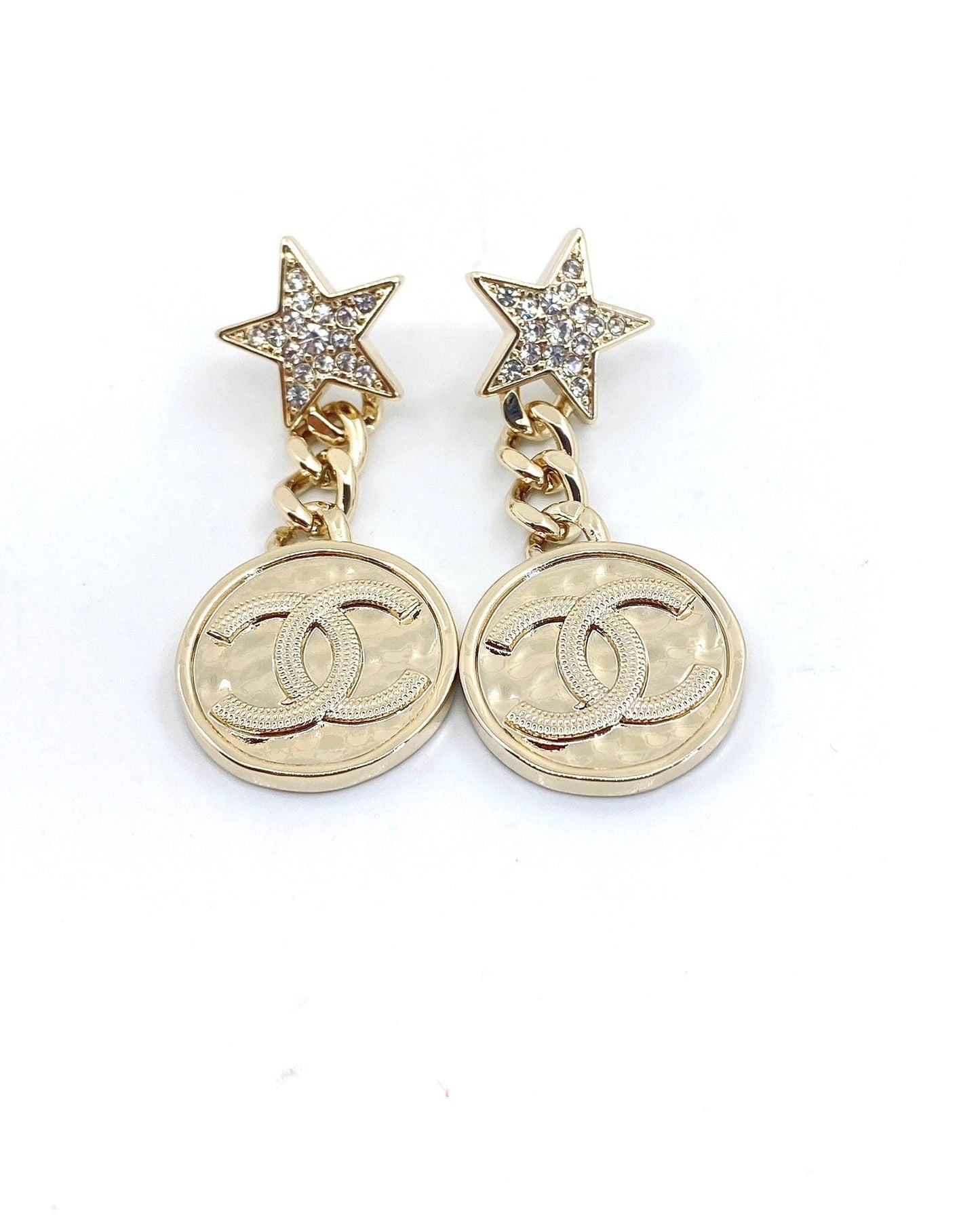 Chanel Star Vintage 18K Gold Earrings
