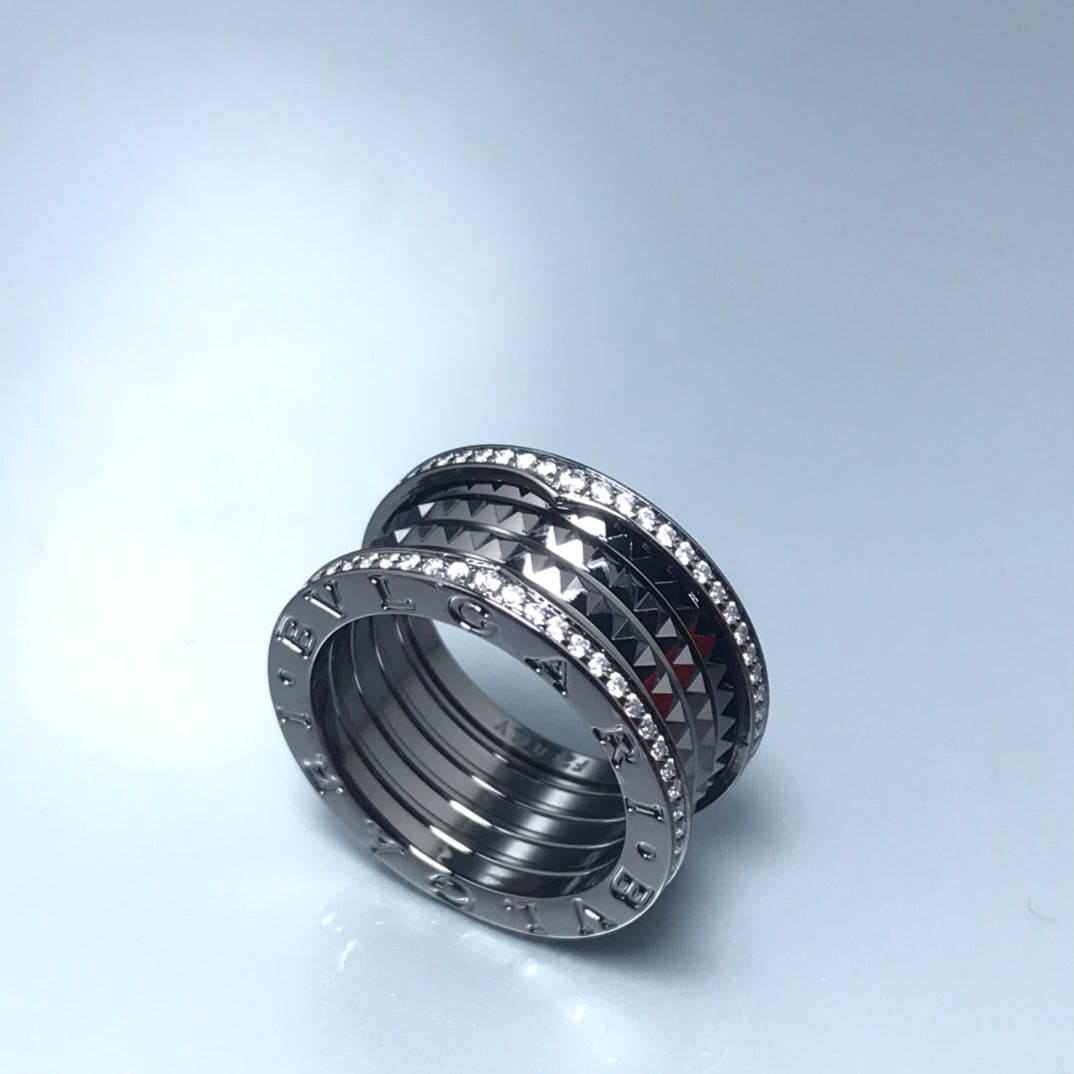 B.zero1 Black Ceramic 18K Gold Ring
