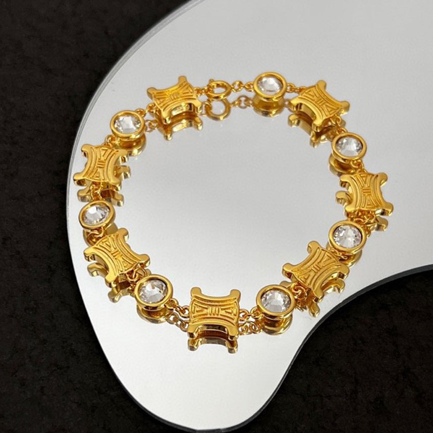 Celine Crystals 18K Gold Bracelet