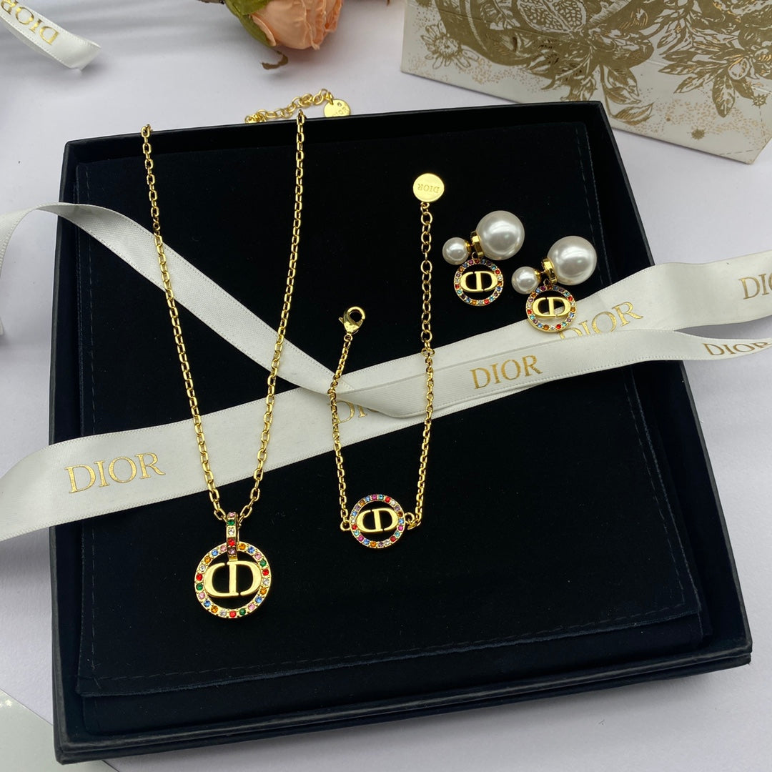 Dior Tribales Multicolor Crystals 18K Gold Earrings
