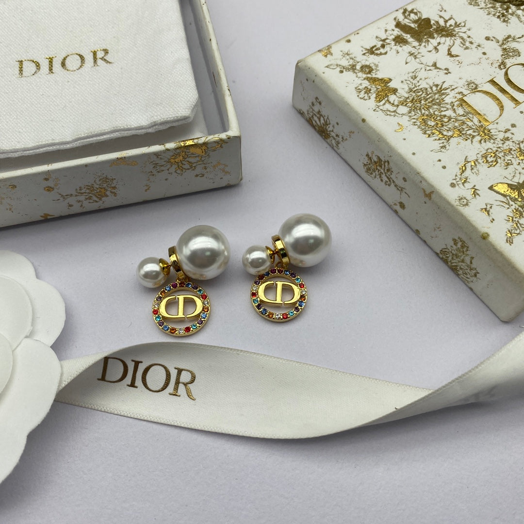 Dior Tribales Multicolor Crystals 18K Gold Earrings