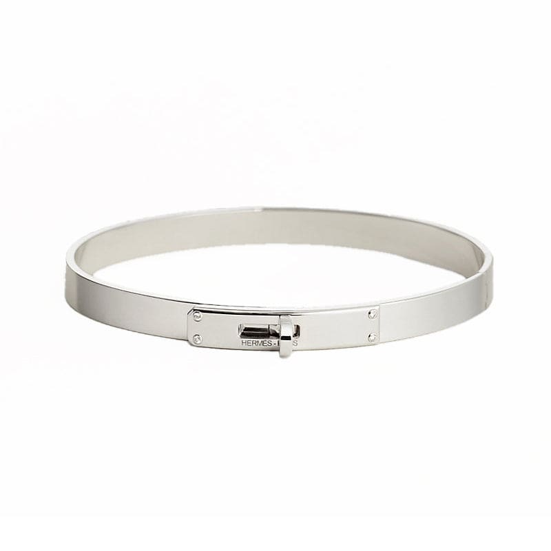 Hermes Kelly 18K White Gold Bracelet
