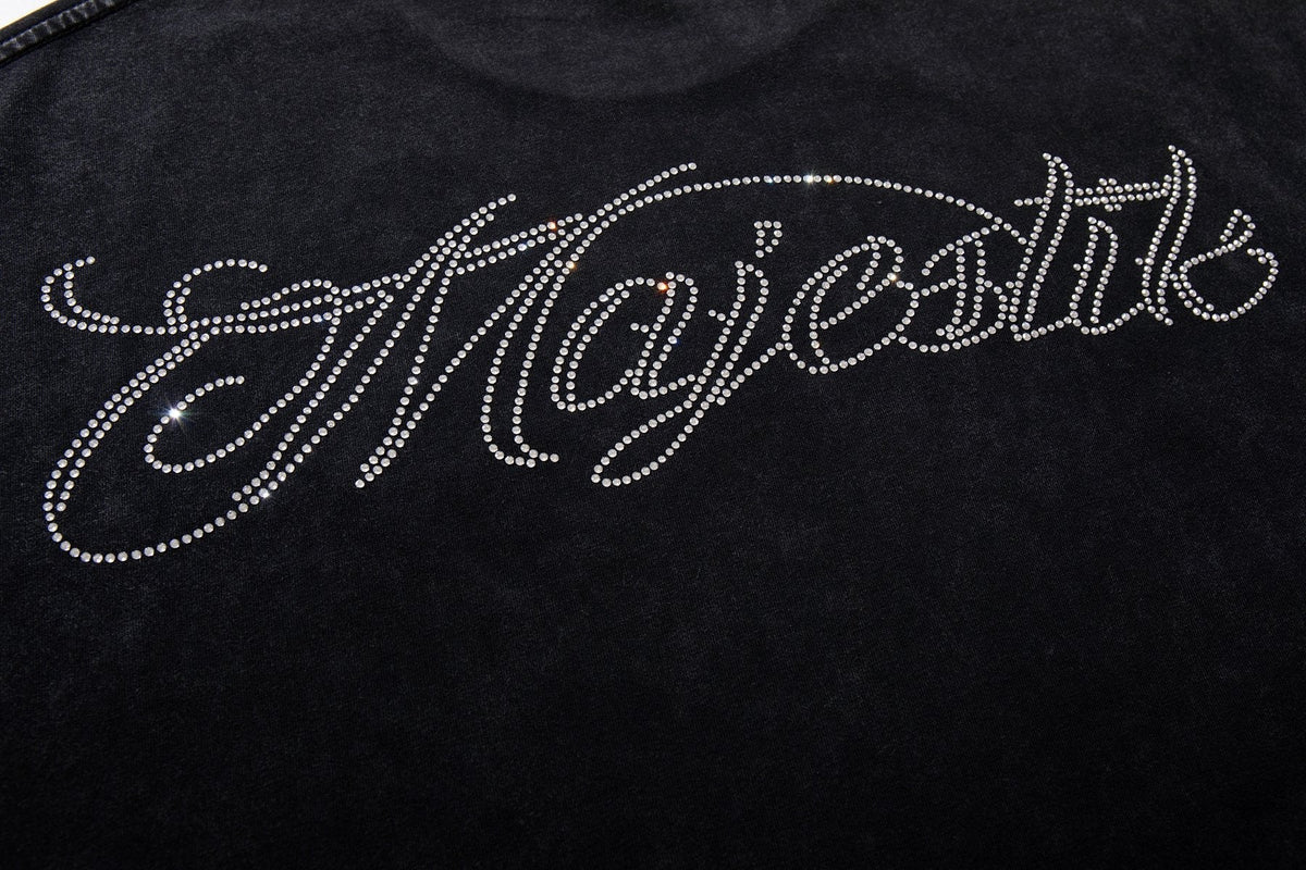 MAJESTIK P71 Rhinestone Graphic T-Shirt ¡ª detail
