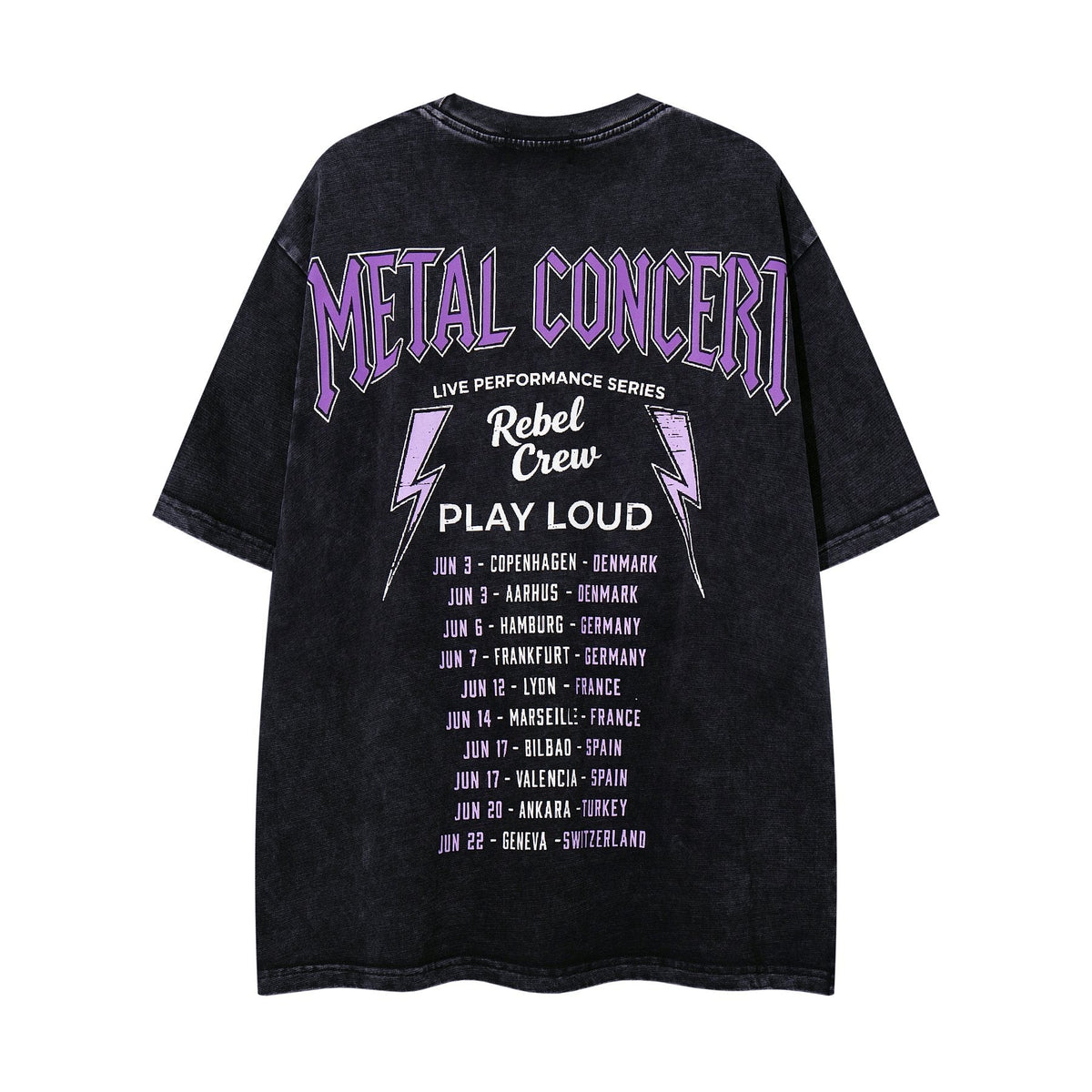 MAJESTIK Washed Rhinestone Graphic T-Shirt ¡ª back