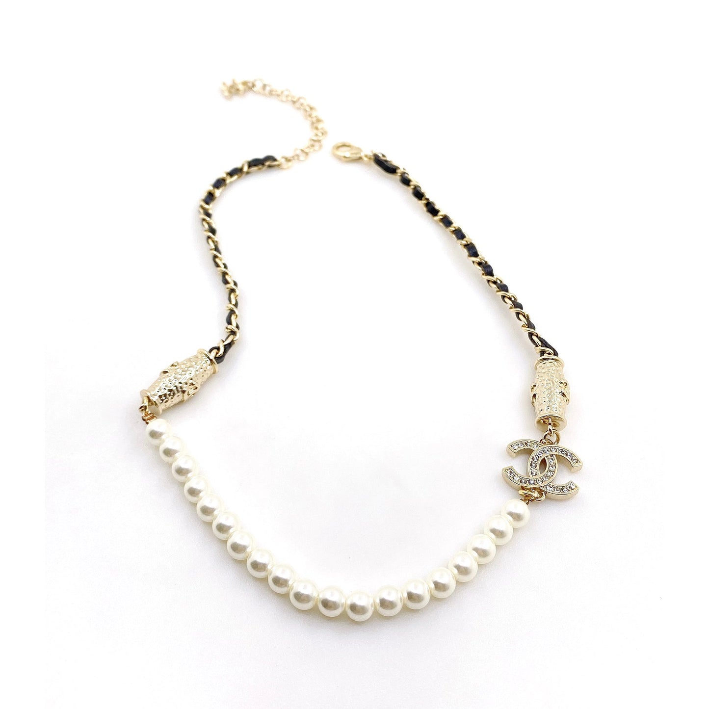 Chanel Crystals Choker 18K Gold Necklace