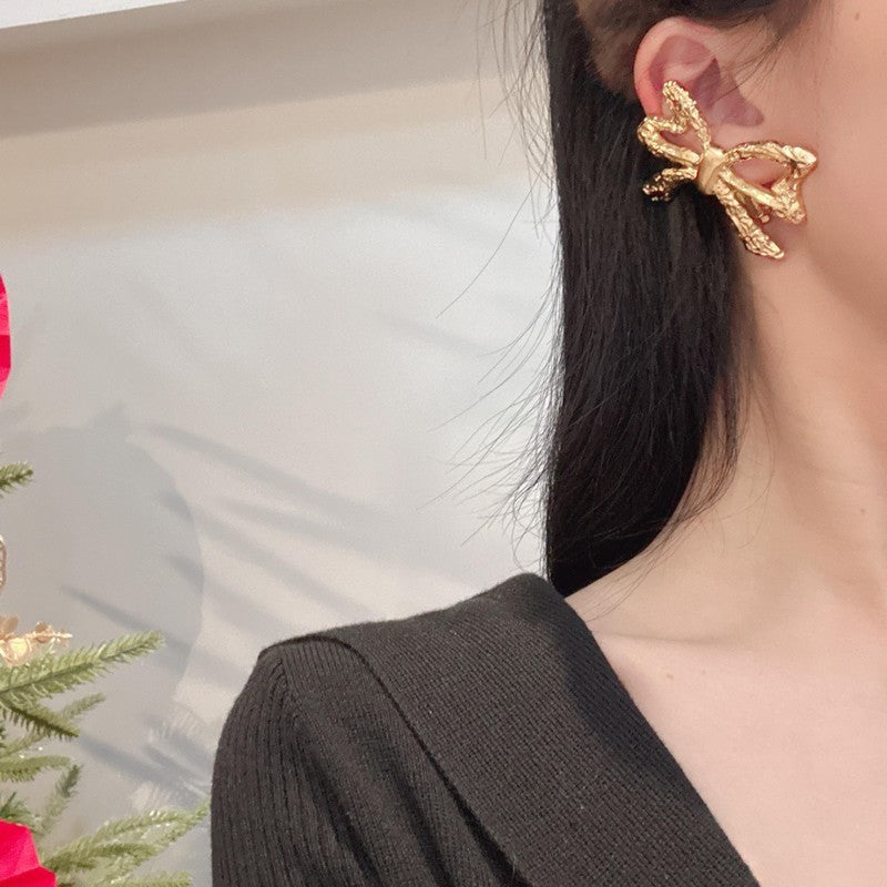 YSL 26C Butterfly Gold 18K Gold Earrings