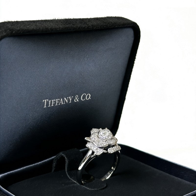 Tiffany Flower Diamond 18K Gold Ring