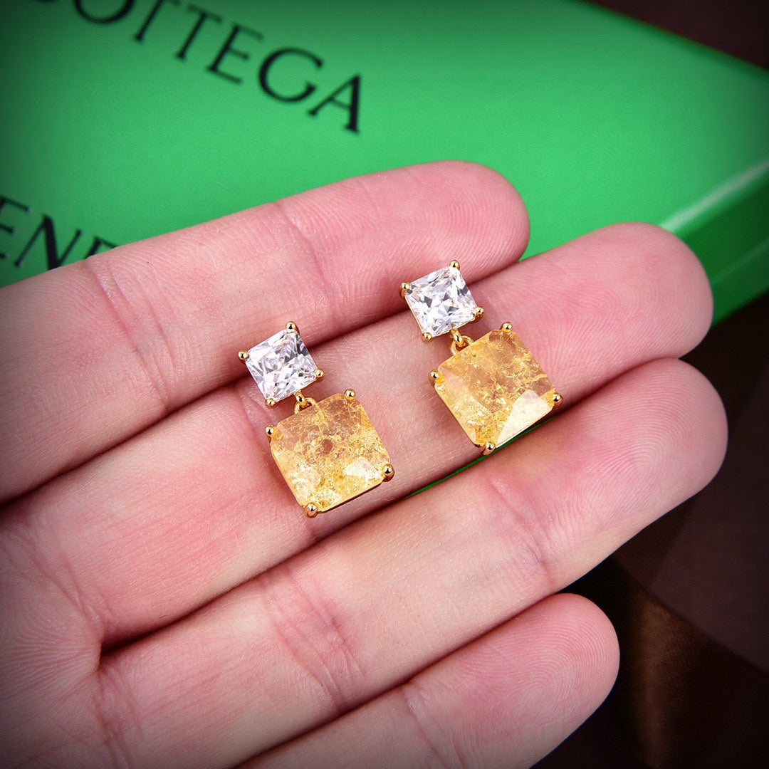 Bvlgari Crystals 18K Gold Earrings