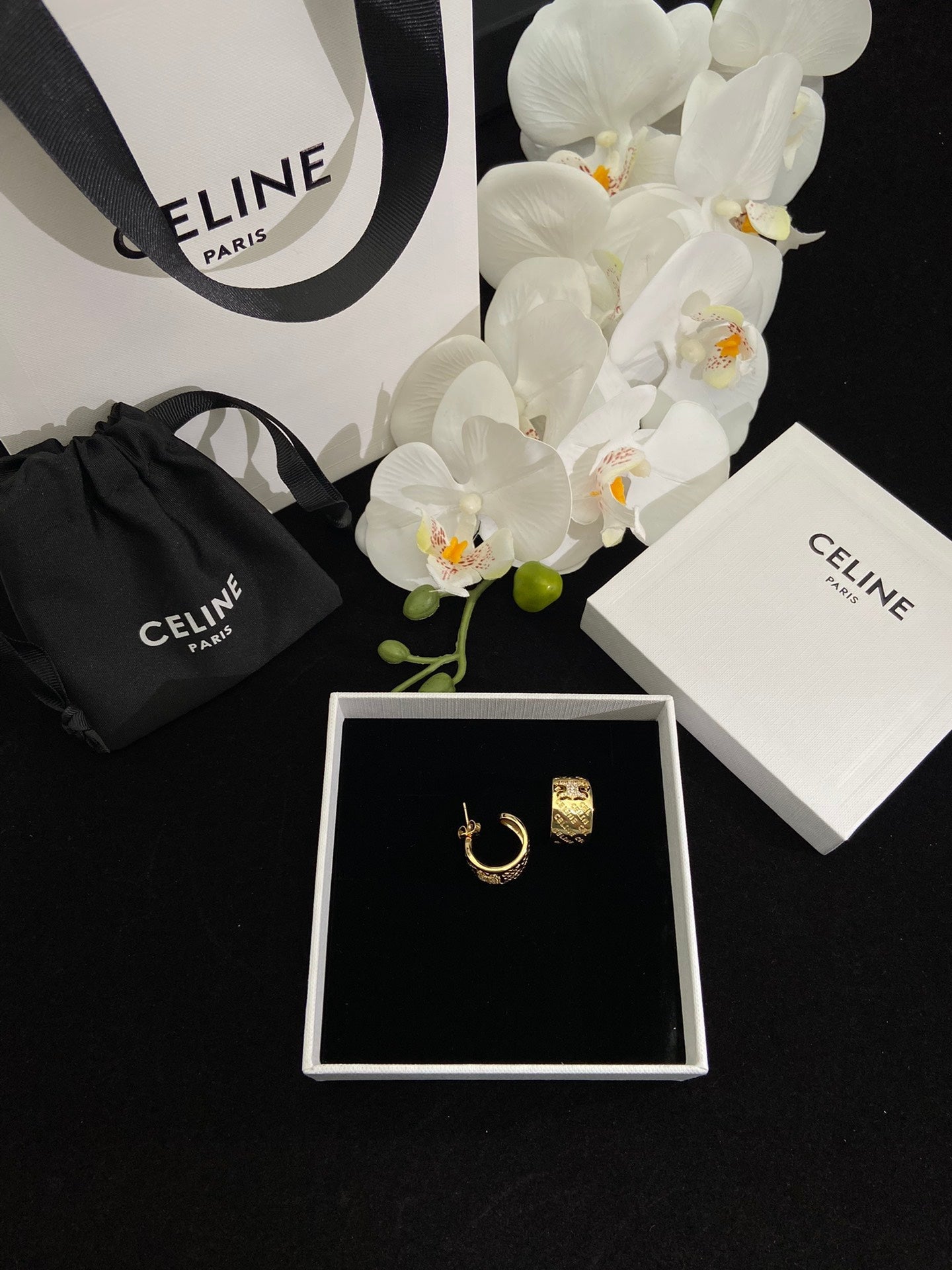 Celine Diamonds 18K Gold Earrings