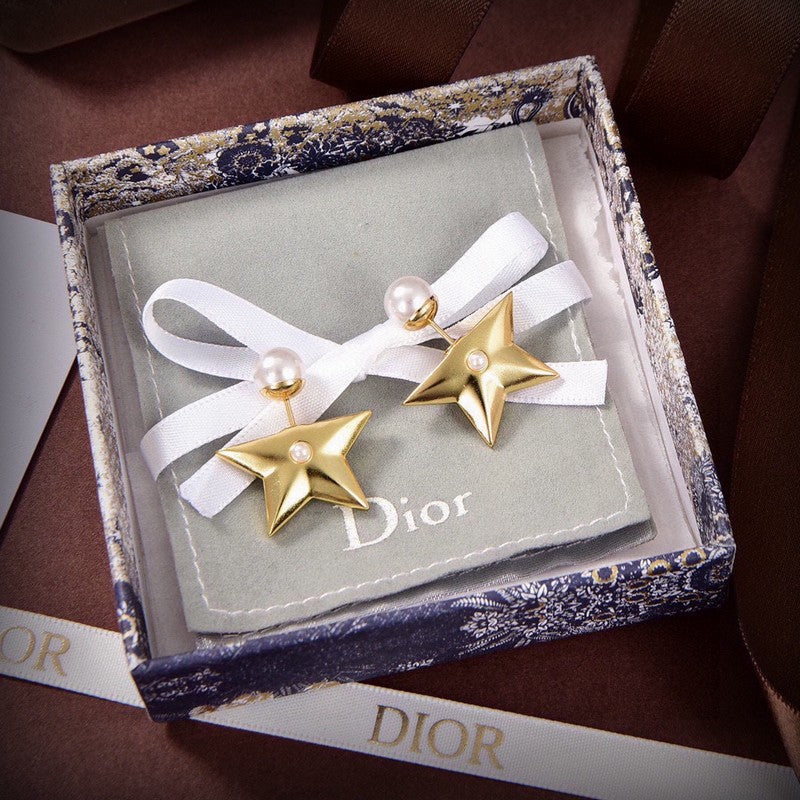 Dior Tribales Star 18K Gold Earrings