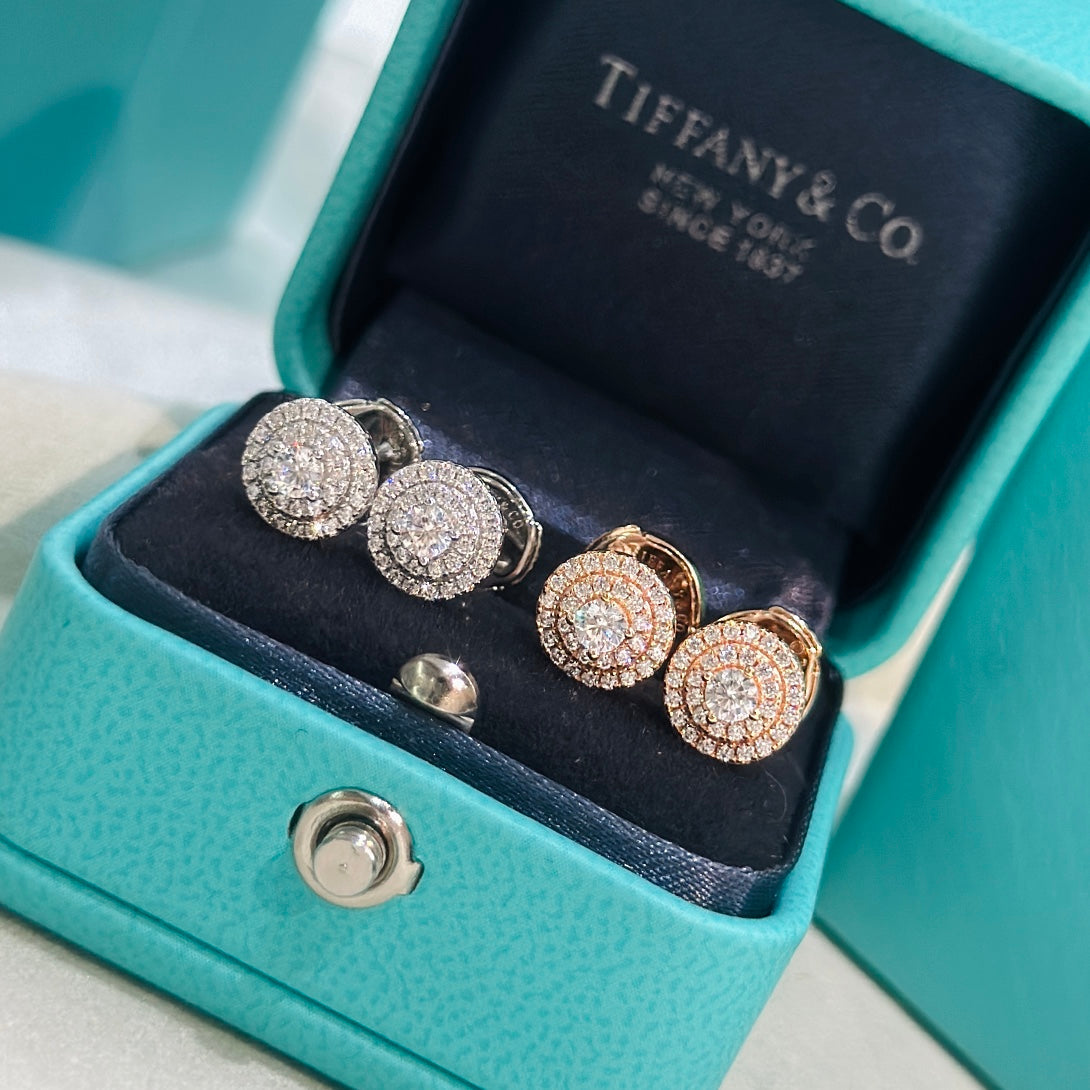 Tiffany Soleste Diamonds 18K Rose Gold Earrings