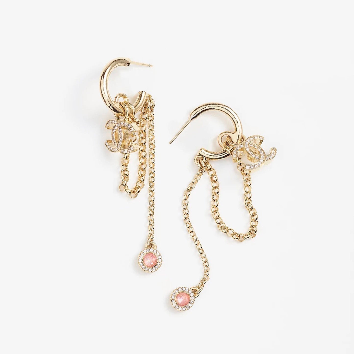 Chanel Tassel Crystals 18K Gold Earrings