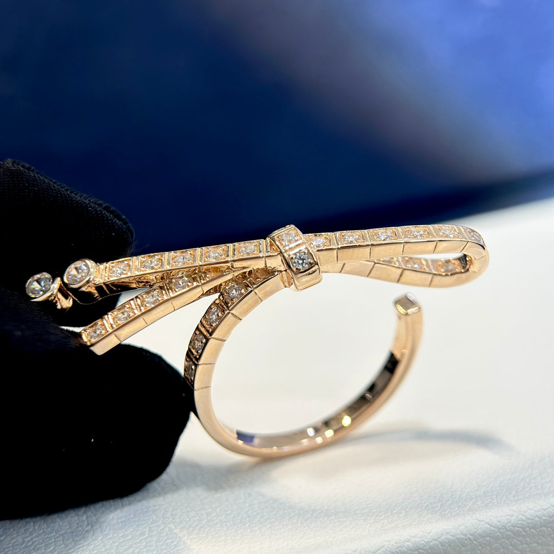 Chanel Ruban Diamonds 18K Gold Ring