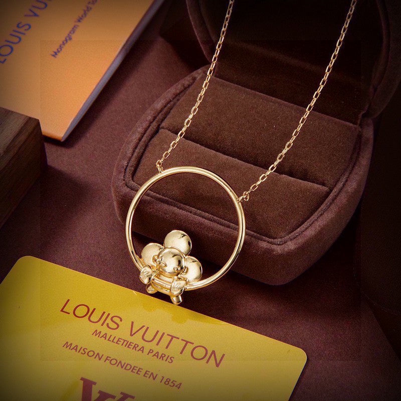 Louis Vuitton Vivienne Swinging 18K Gold Necklace