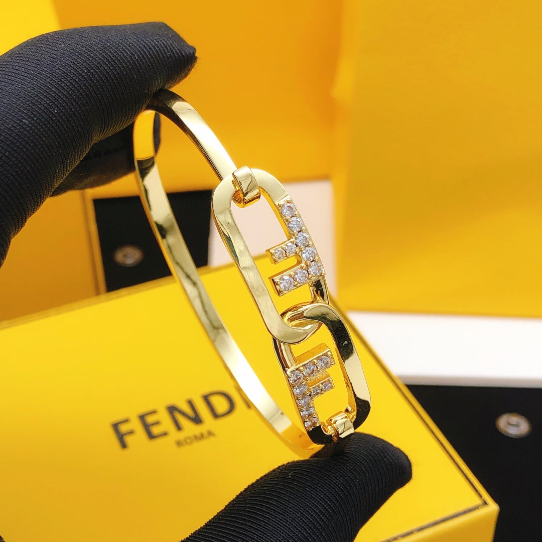 Fendi Vintage 18K Gold Bracelet