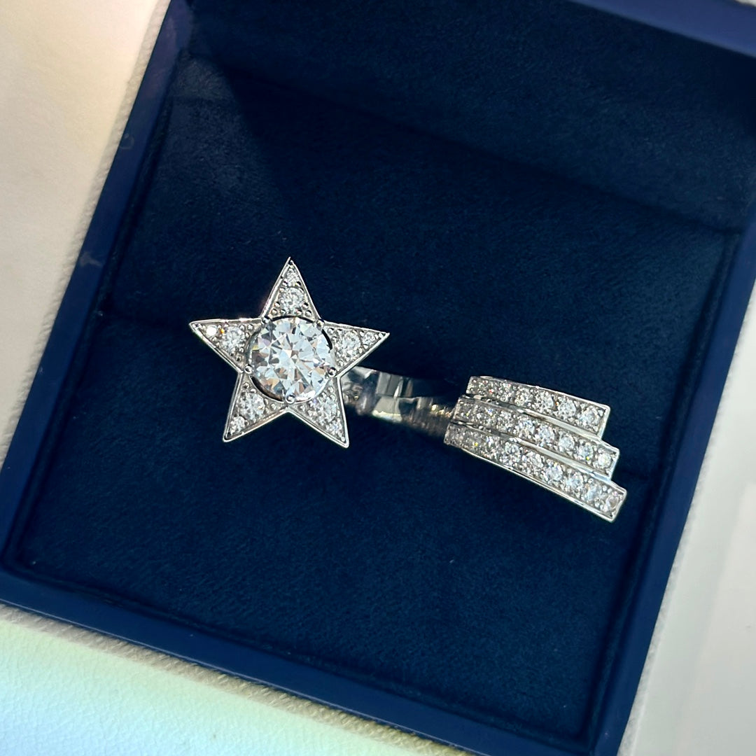 Chanel Comete Diamonds 18K Gold Ring