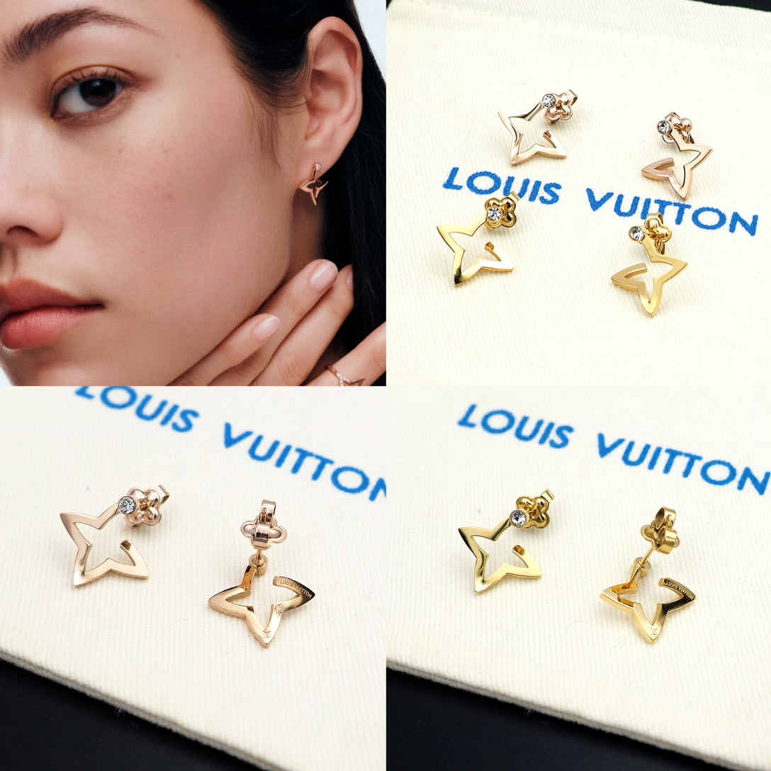 Louis Vuitton Blossom Mini Hoops 18K Gold Earrings