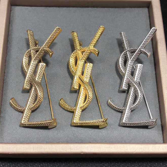 YSL Vintage 18K Gold Brooch