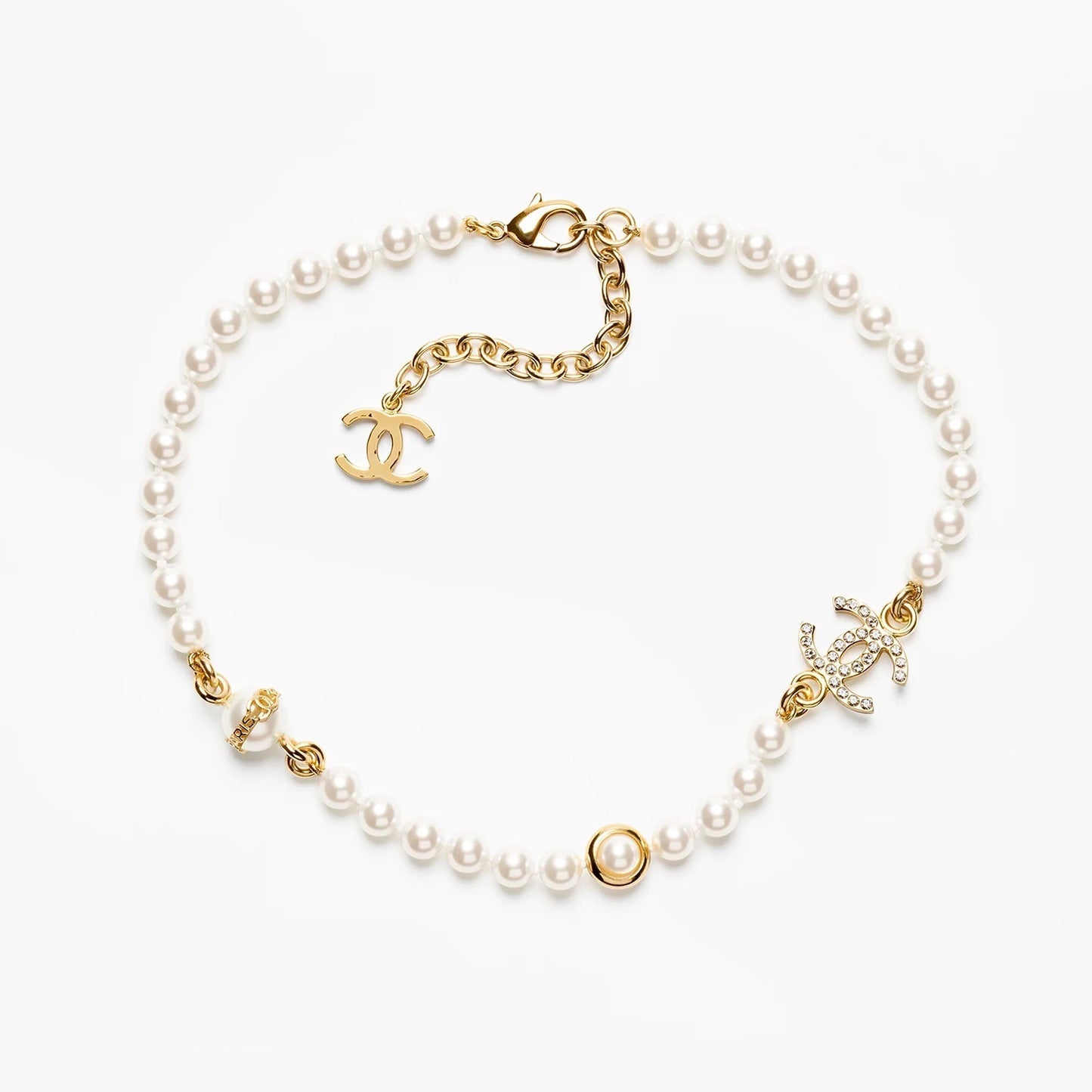 Chanel Pearl Chain 18K Gold Necklace