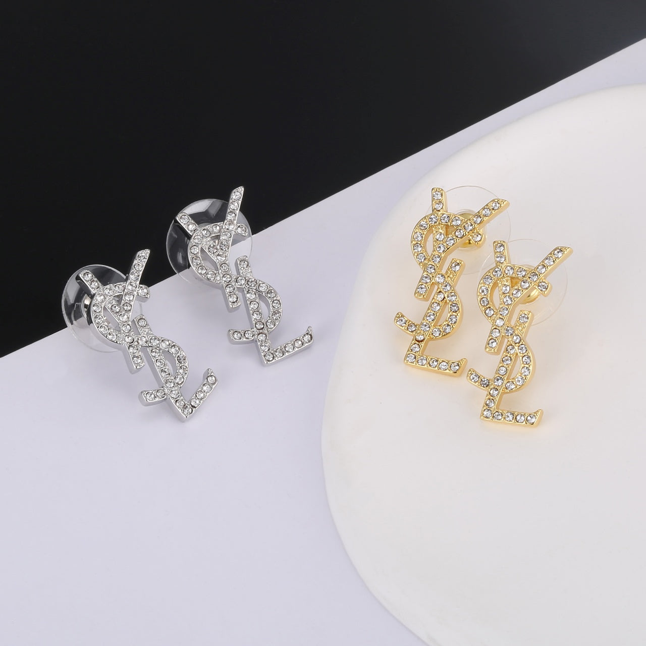 YSL Classic Crystals 18K Gold Brooch