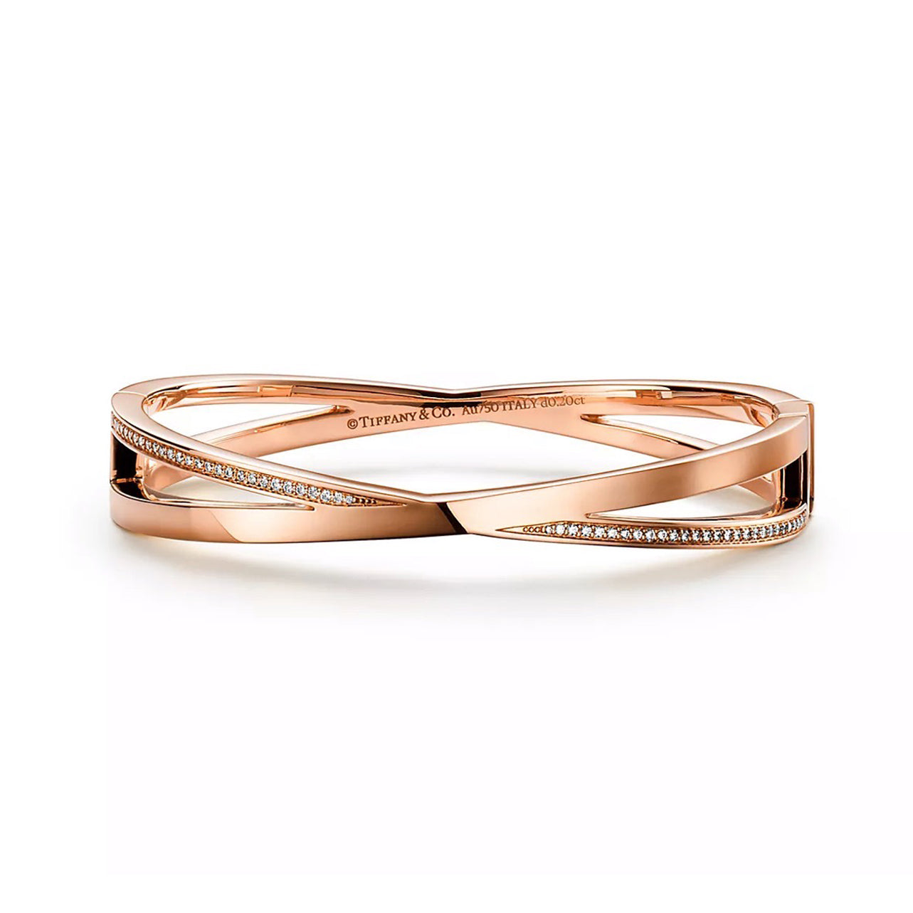 Tiffany Atlas x Narrow Hinged Bangle 18K Gold Bracelet