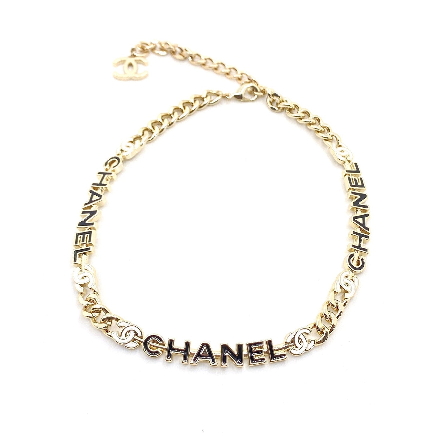 Chanel Chain Choker 18K Gold Necklace