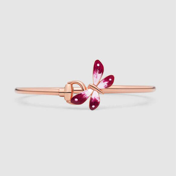Gucci Double Flora Bangle 18K Gold Bracelet