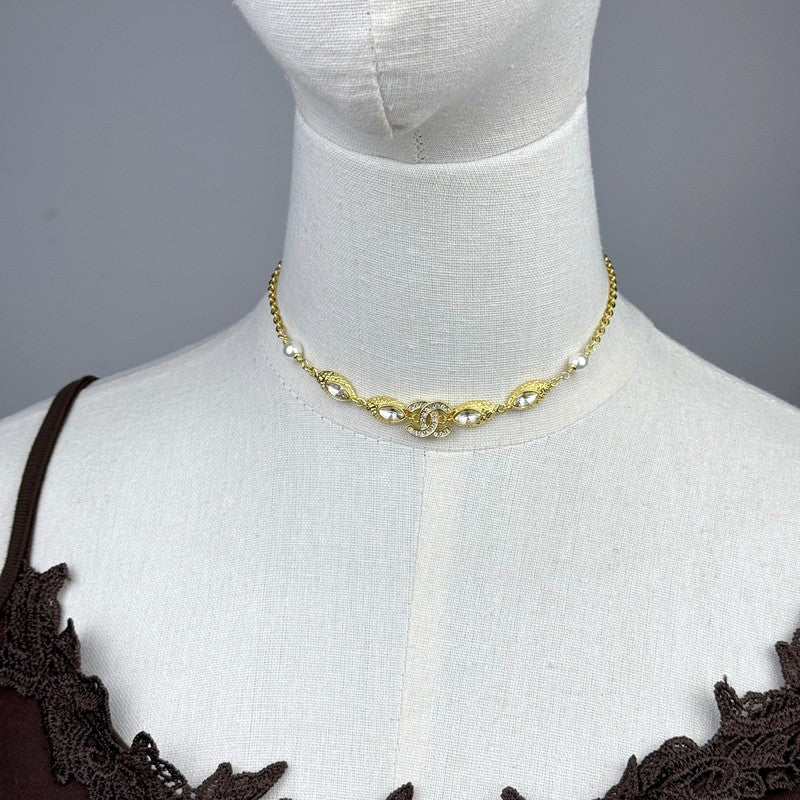 Chanel 26C Crystal Gold 18K Gold Necklace