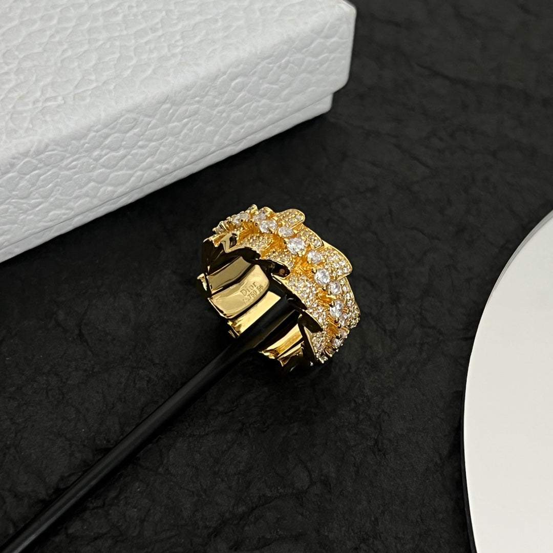 Dior Couture Diamond 18K Gold Ring
