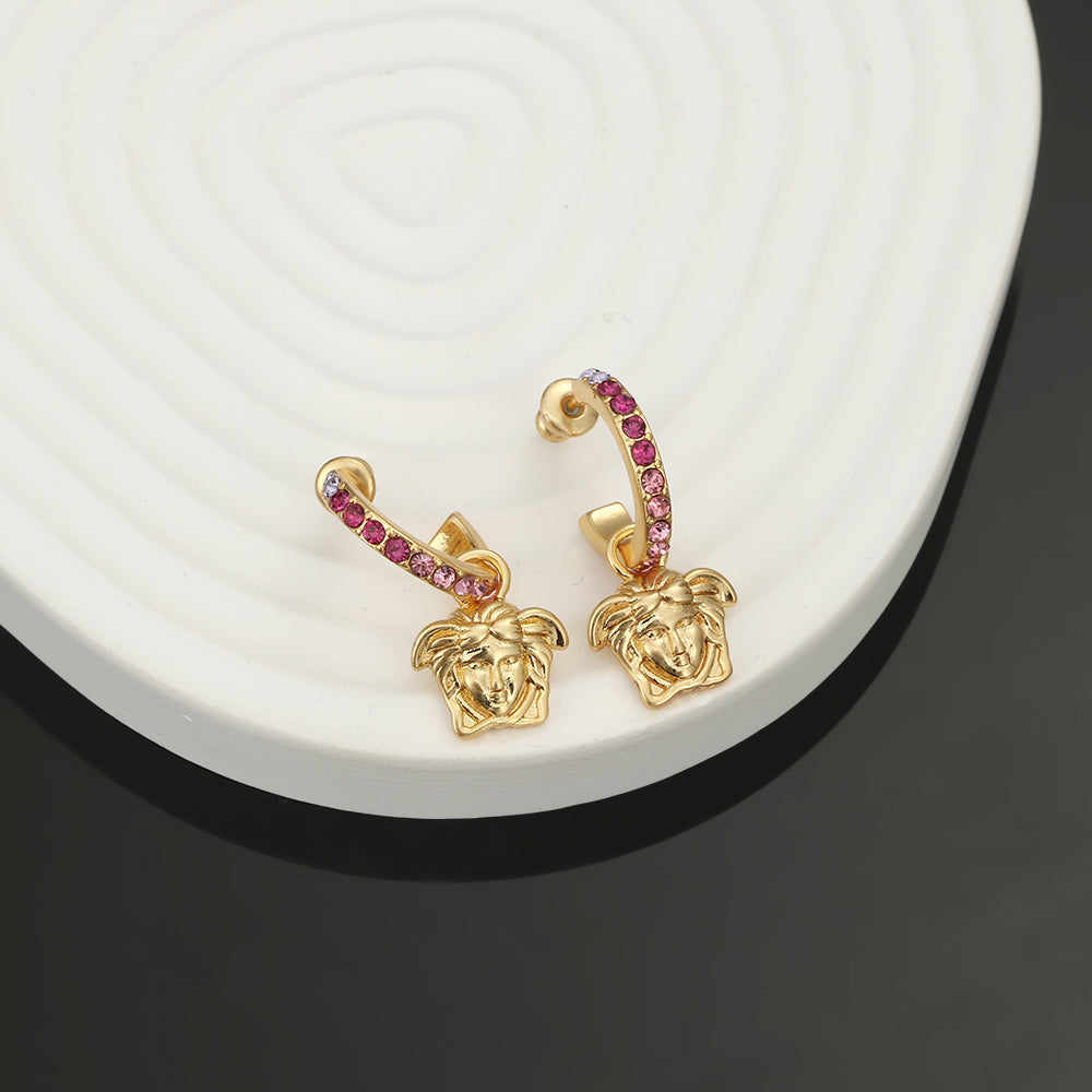Ver Pink Crystals 18K Gold Earrings