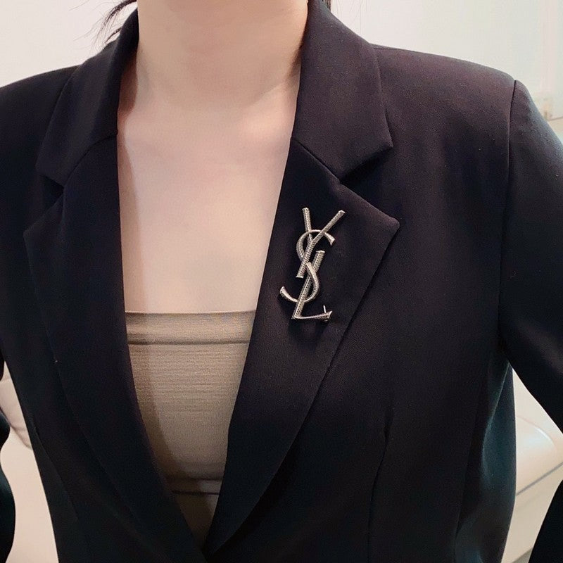 YSL Three Color 18K Gold Brooch