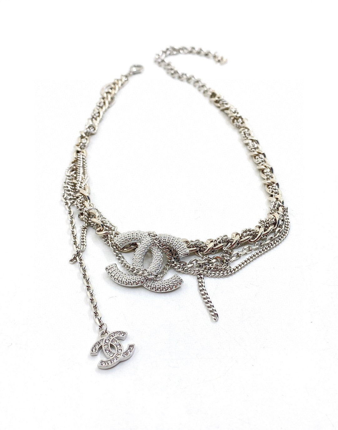 Chanel Chain Diamond 18K Gold Necklace
