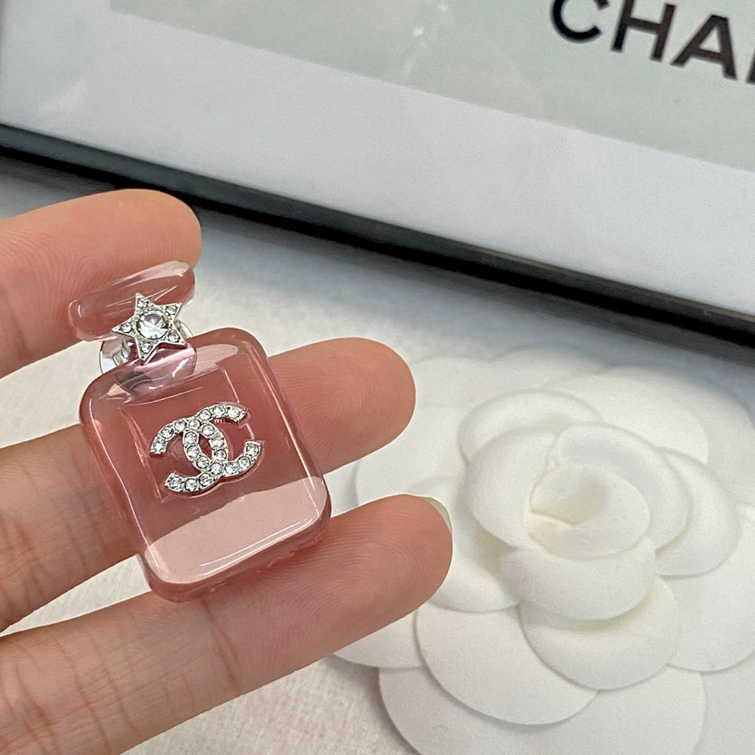 Chanel Perfume Color Bottle 18K Gold Brooch
