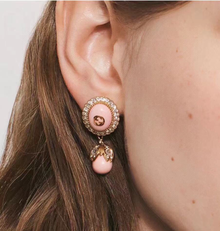 Gucci Double Pearl 18K Gold Earrings