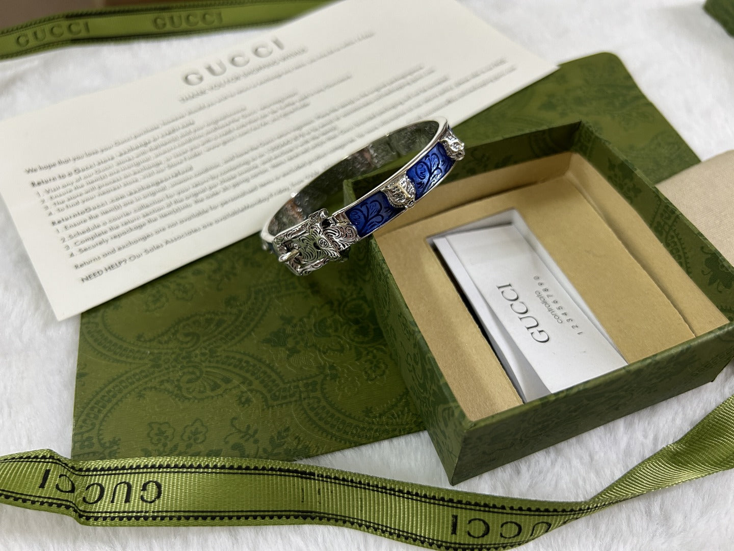 Double Gucci Garden Blue Bracelet