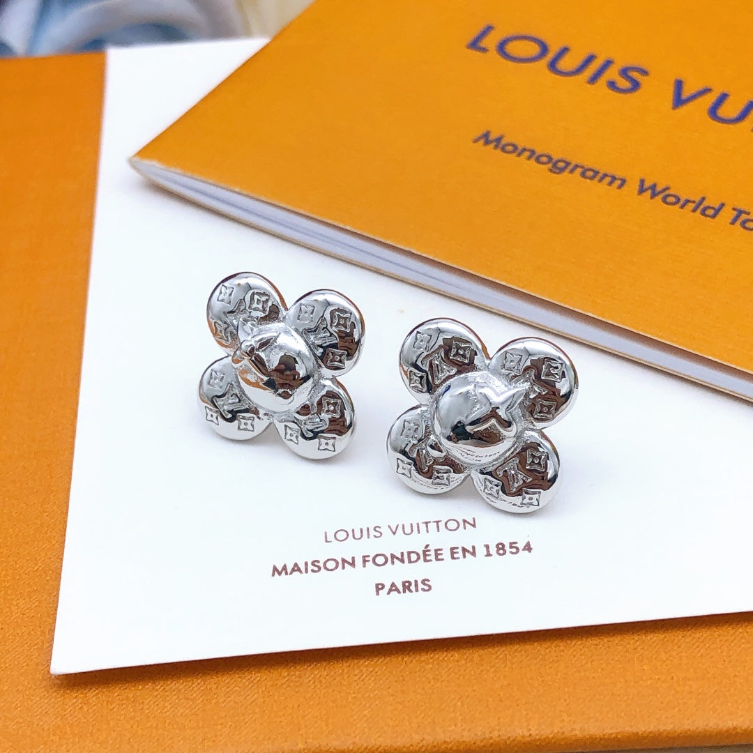 Louis Vuitton Vivienne 18K Gold Earrings