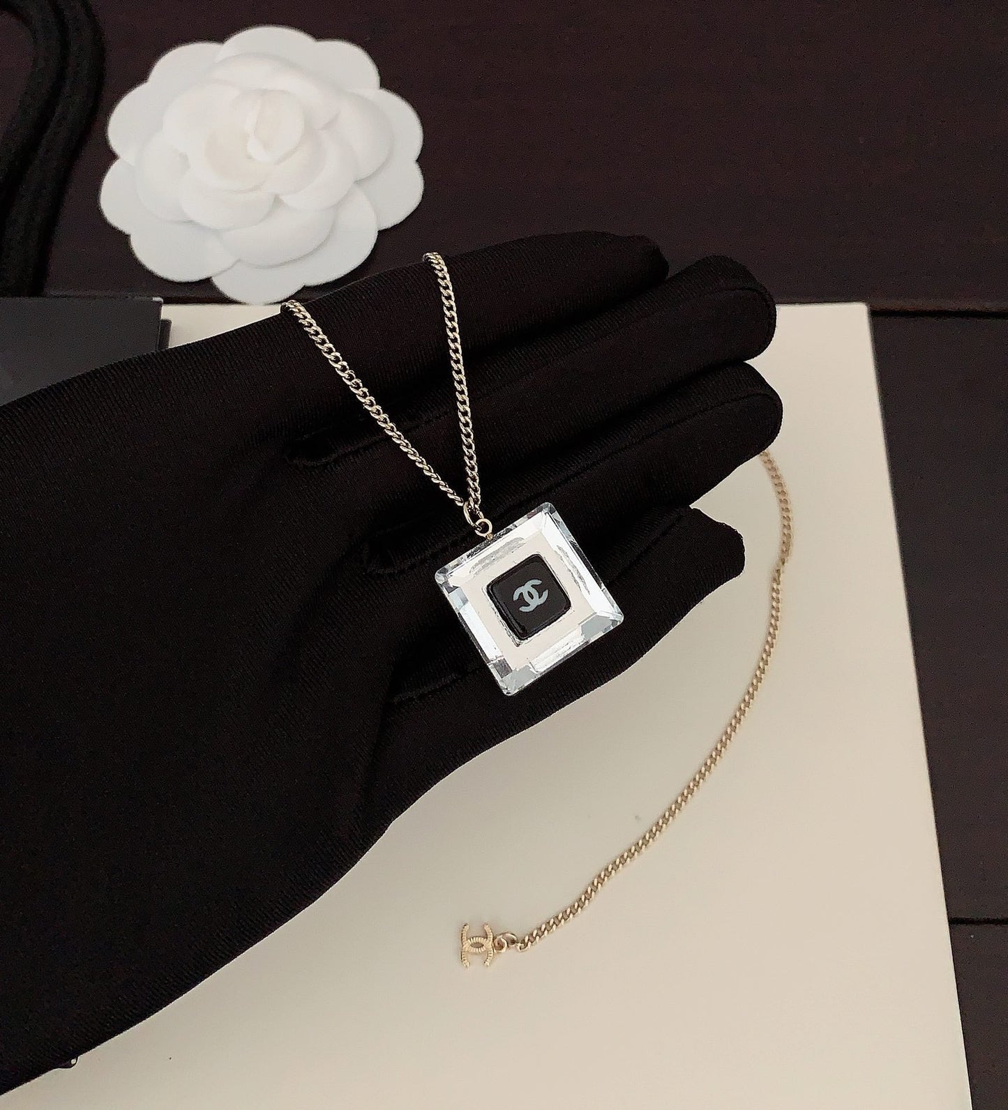 Chanel Crystals 18K Gold Necklace