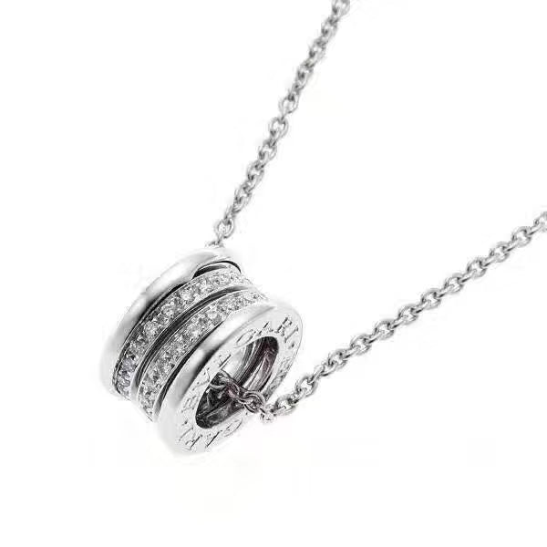 B.zero1 Demi-Pave Diamonds 18K Gold Necklace