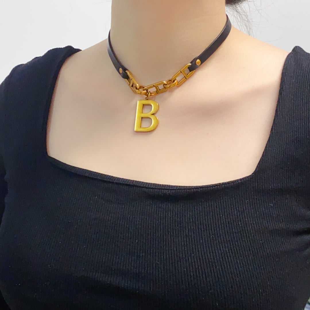 Balenciaga Choker 18K Gold Necklace