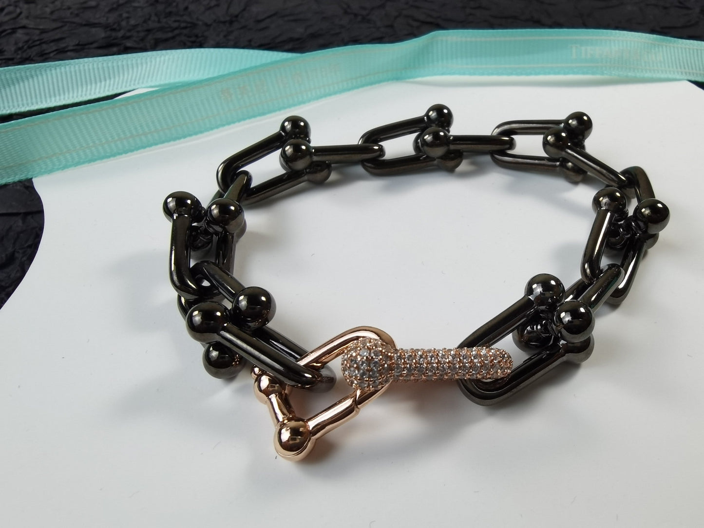Tiffany HardWear Titanium 18K Gold Bracelet