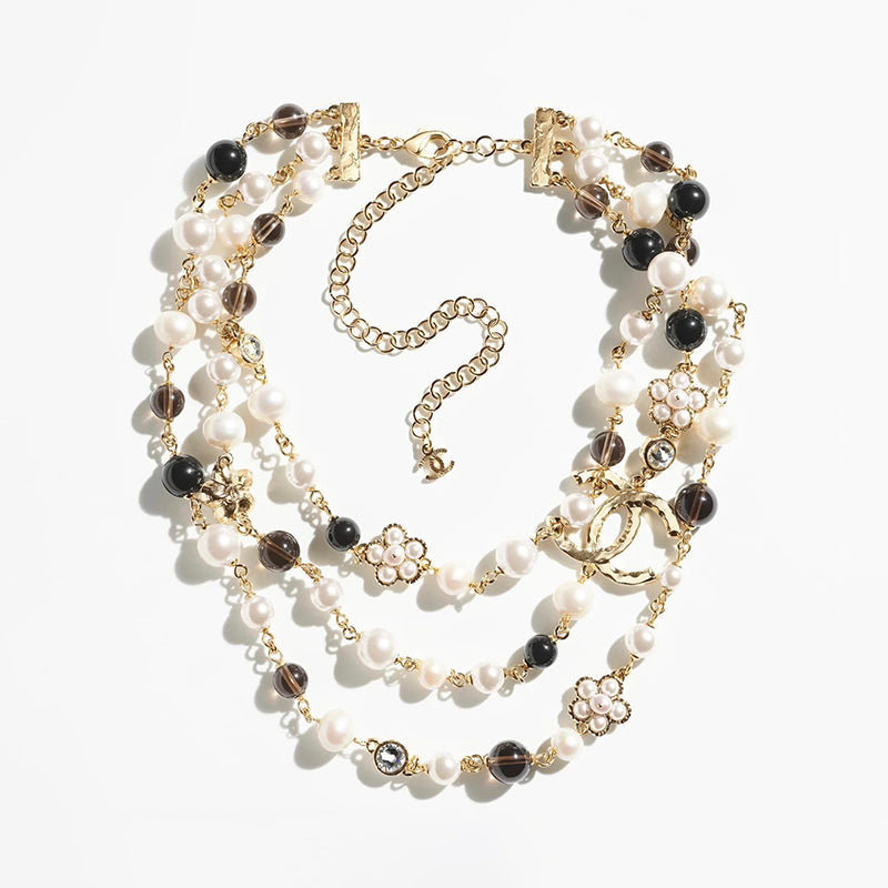 Chanel 24B Long Pearls 18K Gold Necklace