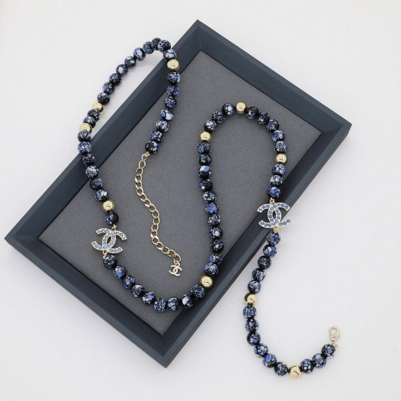Chanel Black Pearl Long 18K Gold Necklace