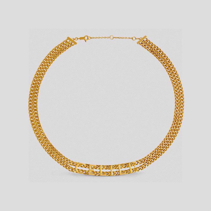 Celine Gourmette 18K Gold Necklace