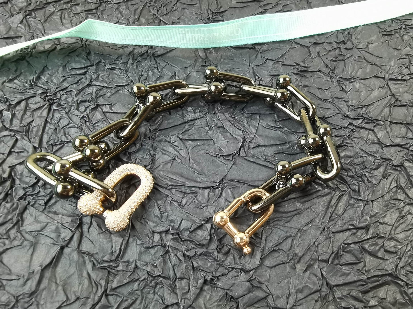 Tiffany HardWear Titanium 18K Gold Bracelet