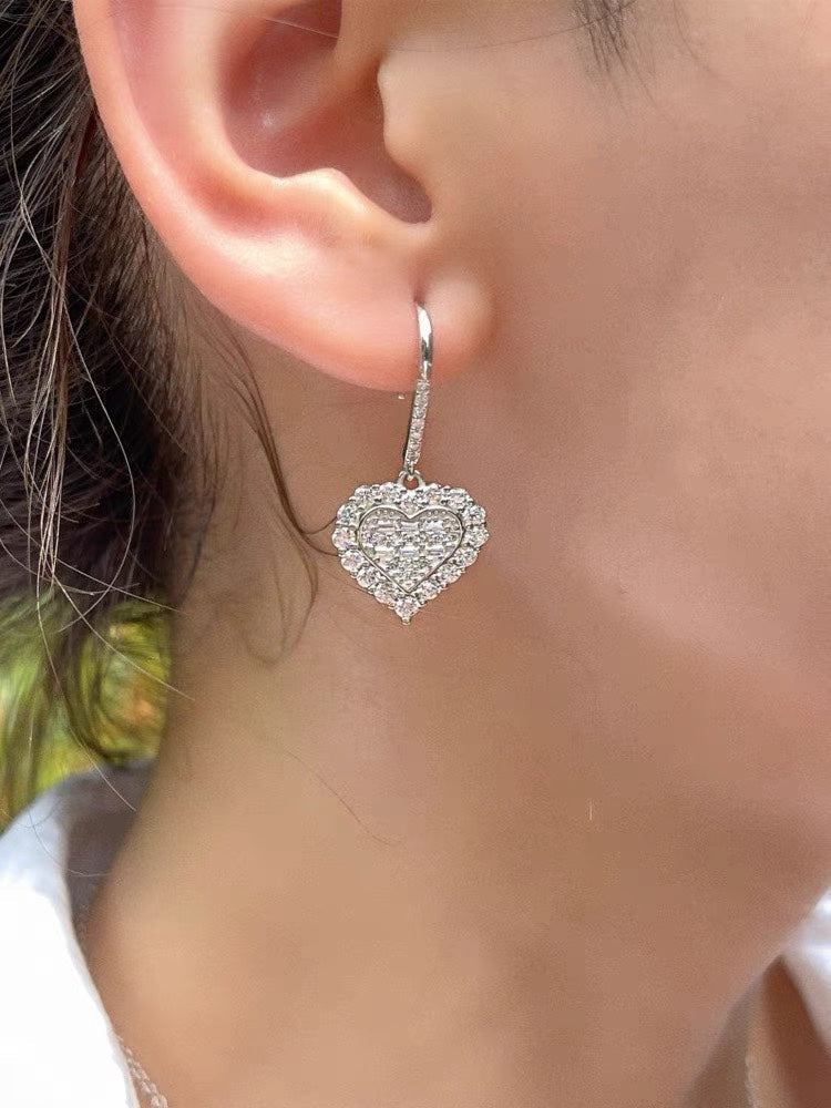 Tiffany Heart Diamonds 18K Gold Earrings